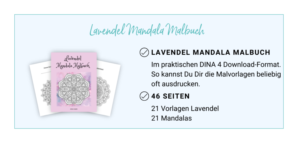 Lavendel Mandala Malbuch