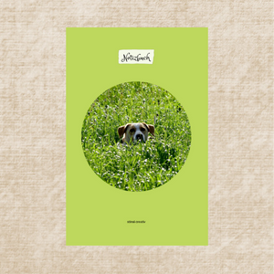 Labrador Beagle Mischung Notizbuch rundes Hundebild Notizbuch Labrador Beagle Mischung rundes Hundebild